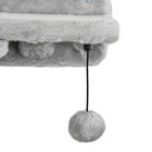 PawHut 5-Piece Cat Wall Shelf Set with Scratching Post and Ladder - Light Grey-Colour: Grey, Beige 