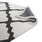 Modway Marja Moroccan Trellis Area Rug - 8 ft W x 10 ft L - Ivory/Charcoal-Stain Resistant / Easy To Clean