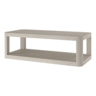 Hudson&Canal Stellan 47"W Rectangular Coffee Table - Alder White-Tabletop and lower shelf both have a weight capacity of 75 lbs