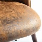 Homy Casa Upholstered Guest Chairs - Suede Brown Fabric - 2 Pack-Durable and abrasion-resistant fabric for easy maintenance and long-term use.