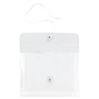 JAM Paper Plastic Envelopes with Button and String Tie Closure, Index Booklet, 5.25 x 7.5, Clear Poly, 24 Pack (920B1clg)-Size: 5-1/4" x 7-1/2"
