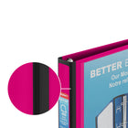Staples Better Binder - 1-1/2" - Pink-Framed clear window makes these ideal for use as presentation binders