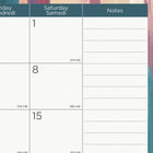 Blueline 12 Months Monthly Academic Desk Pad - August to July - 22" L x 17" W - Splash Design - Bilingual-Reference calendar, notes, numbered weeks, Julian dates, holidays, moon phases