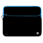 Vangoddy Neoprene 15" Laptop Protective Sleeve Case with Extra Pocket - Black/Blue-Water Resistant Neoprene Material. Protects your laptop from moisture and minor spills.