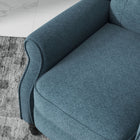 HOMCOM Manual Reclining Sofa with Armrests for Living Room - Blue-Colour: Blue    