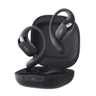 Shokz OpenFit 2+ Open-Ear Headphones with Soft Ear Hooks - Black-Open-Ear Design for Situational Awareness