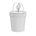 Gritt Commercial Wipes Dispenser with Built-In Trash Can - 26.5 L - Black-10" x 10" Plastic Wipe Holding Bucket Included