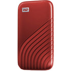Western Digital My Passport 1TB USB 3.2 External Solid State Drive - Red-Equipped with the USB 3.2 Gen 2 technology, it offers easy-to-use connection to devices. My Passport SSD features a USB Type-C cable and USB Type-A adapter to work with legacy systems. USB-powered
