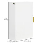 kleankin Bathroom Wall Cabinet with 3-tier Shelves - White-Made of MDF for sturdy construction