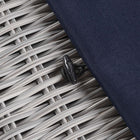 Modway Conway Outdoor Patio Wicker Rattan Ottoman - Light Grey/Navy-8