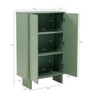Manhattan Comfort Ella 31.5" Modern Accent Cabinet - Sage Green-Smooth Rounded Edges Add a Modern Charm and Enhance Safety