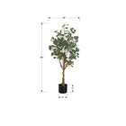 Monarch Specialties 46" Artificial Indoor Eucalyptus Tree - Floor - Black Pot-This easy-care faux potted plant is made from the highest quality materials and requires no maintenance or watering, for a sustainable, environmentally friendly, decorative accent that will last a lifetime