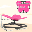Qaba Butterfly-Shaped Swivel Chair for Training Body Coordination - Pink-Constructed from polypropylene, it supports up to 110 lb. (50 kg) 