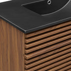 Modway Render 36" Bathroom Vanity - Walnut/Black-Fixtures Not Included