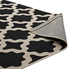 Modway Cerelia Moroccan Trellis Indoor/Outdoor Area Rug - 8 ft W x 10 ft L - Black/Beige-High Density / Machine-Woven