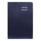 Blueline 2027 DuraGlobe Daily Planner with Twin-Wire Binding and Soft Cover - 8" x 5" - Assorted - Bilingual-Twin-wire binding with flexible cover