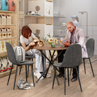 Homy Casa Upholstered Guest & Reception Chairs - Grey Fabric - 4 Pack-Metal legs with rubber mats: Strong and stable, ensuring no slipping on smooth surfaces.