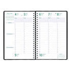 Blueline 2027 Planifi-Action 13-Month Weekly/Monthly Planner - 9-1/16" x 5-7/8" - Black - French-Twin-wire binding with black soft Castillan vinyl jacket