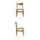 Modway Alvia Oak Wood Dining Side Chair With Woven Seat - Weathered Oak-Woven Paper Rope Seat