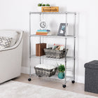 Seville Classics 4-Tier Home Storage Steel Wire Shelving - 30" L x 14" W x 48" H-1,200 lb total weight capacity for entire shelving unit on levelling feet