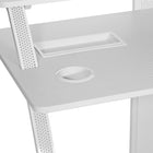 DESIGNlab By OSP Code30 Battlestation Gaming Desk - White-Under-shelf multi-colored LED lighting with remote control