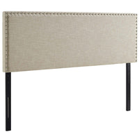 Modway Phoebe Upholstered Fabric Queen Headboard - Beige-Fine Polyester Upholstery