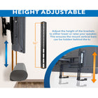 Mount-It! Universal Soundbar Mount Brackets - Wall Installation-Number of mounting options: 3 (wall mount, on top of the TV, on the bottom of the TV)