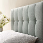 Modway Lily Upholstered Fabric Twin Headboard - Grey-Fine polyester upholstering