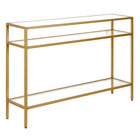 Hudson&Canal Siviline 42"W Console Table - Brass-A modern contemporary design for your entryway, living room, den, and more