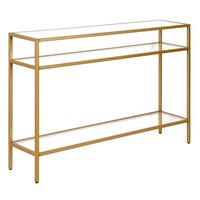 Hudson&Canal Siviline 42"W Console Table - Brass-A modern contemporary design for your entryway, living room, den, and more