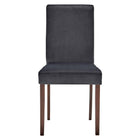 Modway Prosper Upholstered Velvet Dining Side Chair - Grey - 2 Pack-Chair Weight Capacity: 331 lbs.
