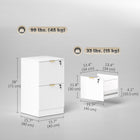 HOMCOM 2-Drawer Fluted Vertical Letter/A4 Filing Cabinet with Lock - White-Anti-tip kits ensure stability and safety
