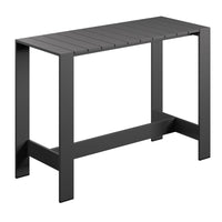 Modway Tahoe Rectangle Outdoor Aluminum Bar Table - 59" - Grey-Aluminum Frame