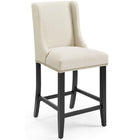 Modway Baron Upholstered Fabric Counter Stool - Beige-Elegant Modern Counter Stool