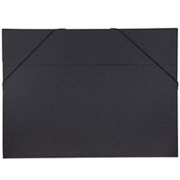 JAM Paper Kraft Portfolio with Elastic Closure Jumbo - 14 1/2 x 19 1/2 x 1/2 - Black Recycled-Black Kraft Recycled Portfolio with Elastic Closure