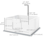 PawHut Whelping Box for Dogs with Retractable Light Stand & Pad - 41" L x 39" W-Wind-resistant sealed design for a secure living area