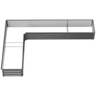 Outsunny L-Shaped Raised Garden Bed - 82" L x 109" W x 12" H - Dark Grey-Open bottom makes it breathable and allows water drainage 
