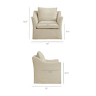 Modway Somerset Linen Blend Slipcovered Armchair - Linen-Deep Seat Cushion