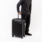 Air Canada Palma 24" Hardside Checked Medium Spinner Luggage - Black-Locking retractable push-button trolley handle