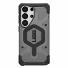 UAG Pathfinder Rugged Cell Phone Case Clear with Magnets for Galaxy S26 Ultra - Ash/Black-Eco: Black TPU Bumper is PCR Recycled Material 25% of Case