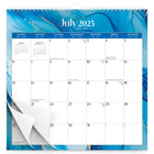 BrownTrout 2026 Hanging 18-Month Monthly Square Wire-O Calendar Sticker Sheet - Crackled Blush - 12" x 12" -Sleek Design - Enjoy a stylish, professional design every month