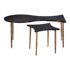 Zuo Norden Coffee Table - Black/Bronze - Set of 2-Rubber feet help prevent floor scratches