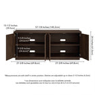 Hudson&Canal Hanson TV Stand for TV's up to 65" - Alder Brown-8