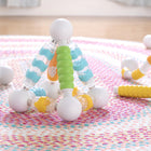 Guidecraft Grippies Shake - Build and Curve - Set of 70-70 piece set includes over-sized, soft plastic rods in straight, curved and rattle-like designs with unique soft-touch textures and over-molded connector balls