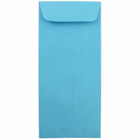 JAM Paper #10 Policy Envelopes, 4 1/8 x 9.5, Brite Hue Blue Recycled, 100 Pack (15880g)-Blue