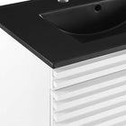 Modway Render 30" Wall-Mount Bathroom Vanity - White/Black-Fixtures Not Included