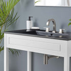 Modway Altura 36" Bathroom Vanity - White/Black-8-Inch Centerset Holes
