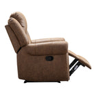 Ebello Chemika 40.9" W Classic Super Soft Padding And Oversize Manual Recliner With Rivets-brown-9