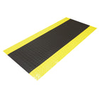 Edgewood Foam Fusion Diamond Plate Surface Laminated Anti-Fatigue Mat - 2' W x 3' L x 5/8" D - Black/Yellow-Medium Duty
