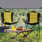 Outsunny Folding Camping Chairs with Cup Holder, Padded Camping Chairs for Outdoor Events - Yellow-Cup holder keeps beverages easily accessible